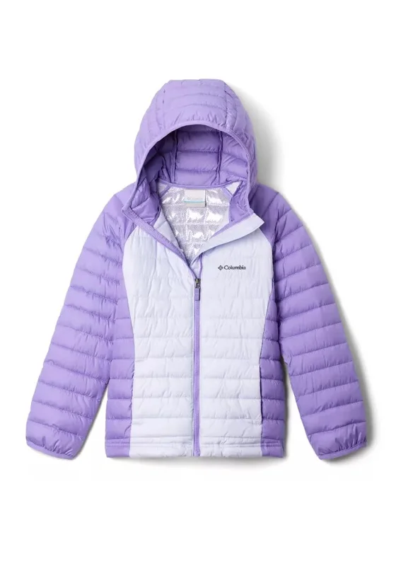Columbia Girls Powder Lite II Hooded Coat, Paisley Purple Women's transitional jackets