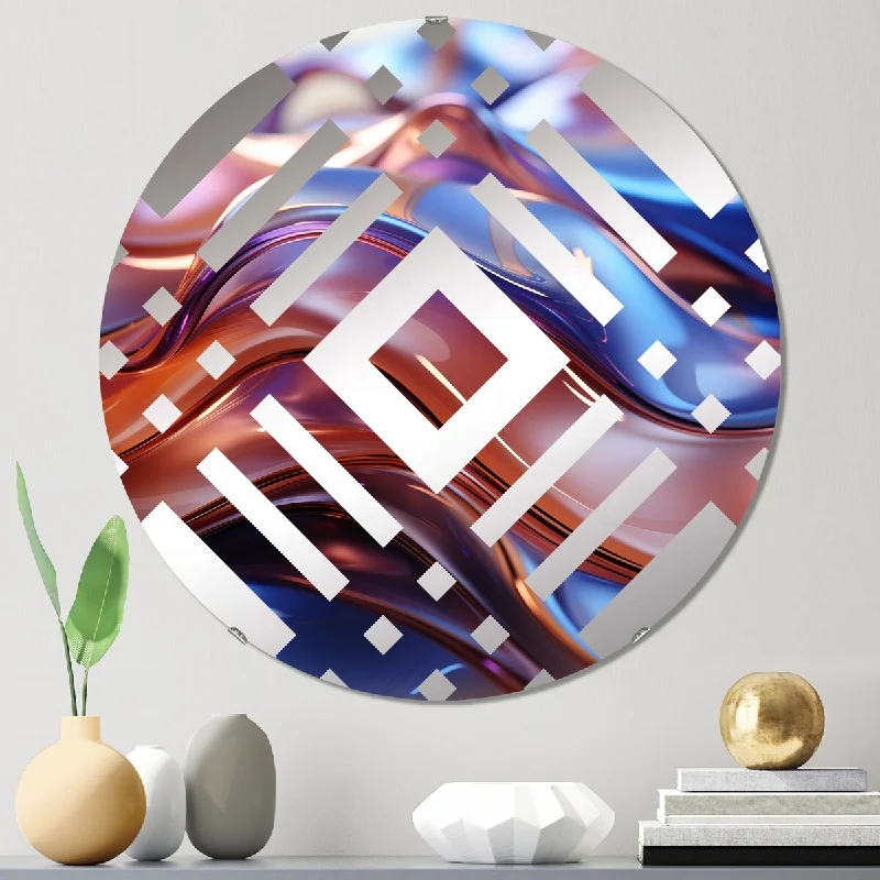 Designart "Purple and Blue Fractal elegance IV" - Modern Abstract Fractal Diamond Decorative Mirror Designart "Purple and Blue Fractal elegance IV" - Modern Abstract Fractal Diamond Decorative Mirror