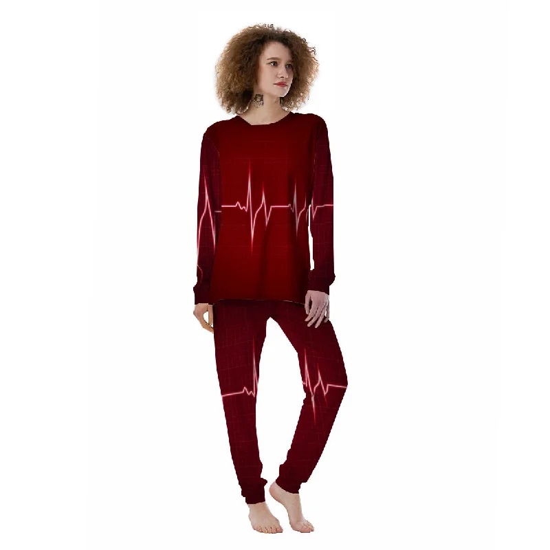 Cardiogram Heartbeat Print Women's Pajamas Calvin Klein pajama sets