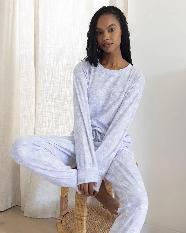 Marna Fuzzy Thermal Snowflake PJ Set H&M pajama sets