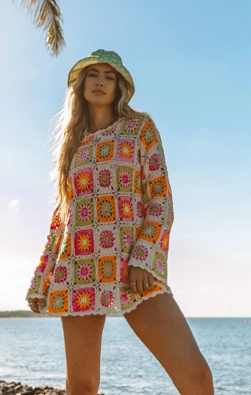 Mamacita Coverup ~ Tutti Frutti Crochet Vintage mini dresses