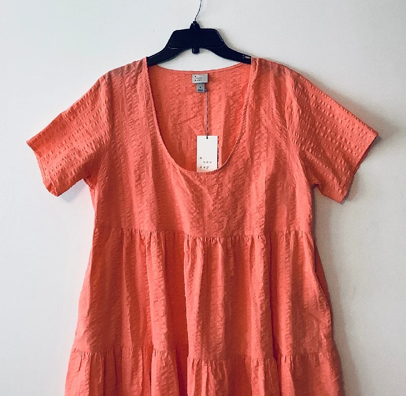Dress Casual Short By A New Day In Pink, Size: M Faded Denim Skirt
