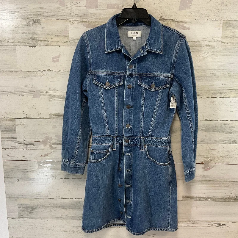 Dress Casual Short By Agolde In Blue Denim, Size: S Sleek Mini Skirt