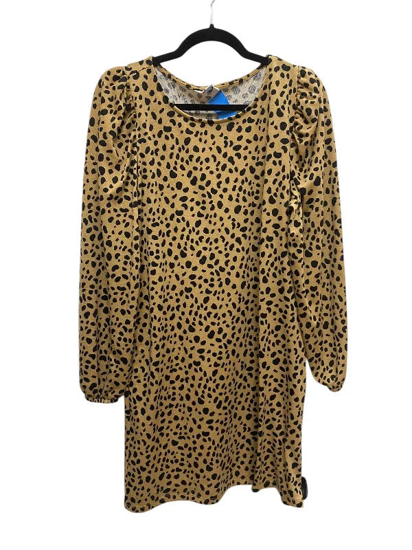 Dress Casual Short By Crown And Ivy In Animal Print, Size: L Vintage Mini Skirt