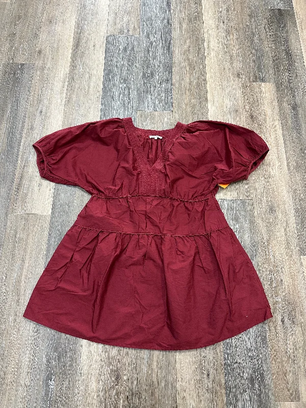 Dress Casual Short By Madewell In Red, Size: L Skirt with Buttons
