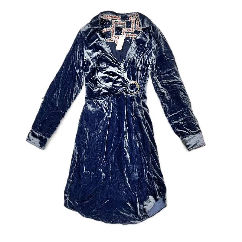 Dress Casual Short By Maeve In Navy, Size: Xs Distressed Mini Skirt