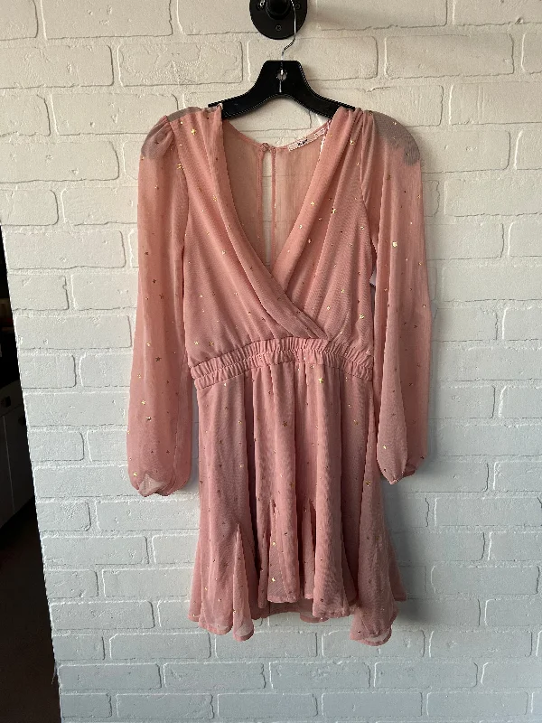 Dress Casual Short By Mi Ami In Pink, Size: S Sexy Leather Skirt