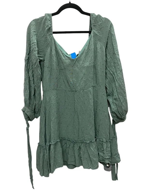 Dress Casual Short By Peach Love Cream California In Green, Size: L Soft Denim Skirt