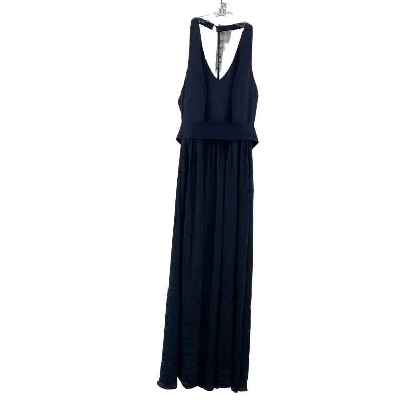 Vera Wang Blue Peplum Dress Size 12 Long Polyester Preowned Womens Comfortable Long Skirt Vera Wang Blue Peplum Dress Size 12 Long Polyester Preowned Womens Comfortable Long Skirt