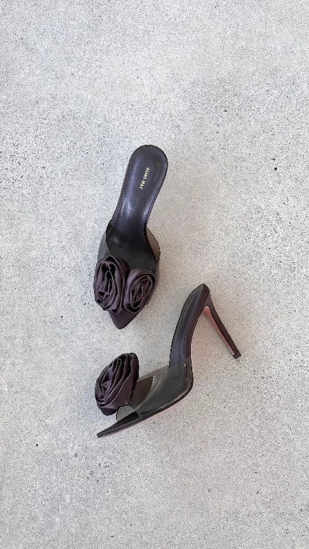 Casey Heel - Choc Satin Comfortable unclassified dresses