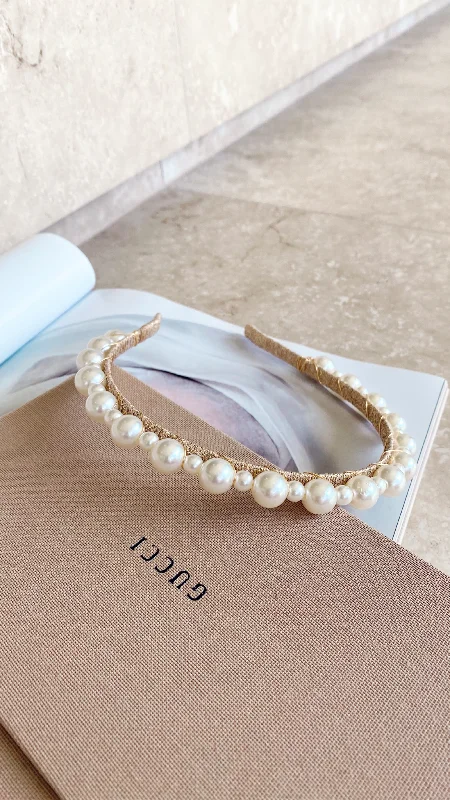 Pearla Headpiece - Pearl & Gold Everyday wear unclassified dresses
